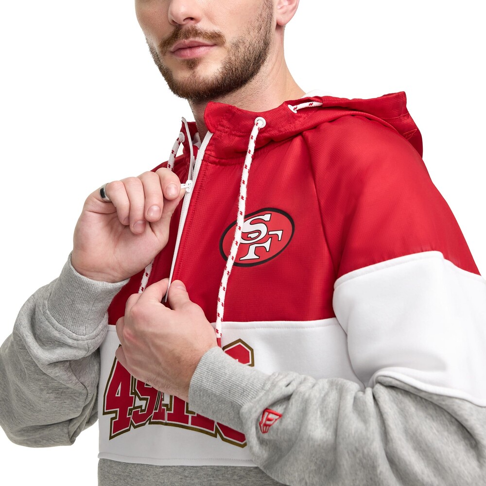 New Era San Francisco 49ers Throwback Color Block Hoodie - Size 3XL